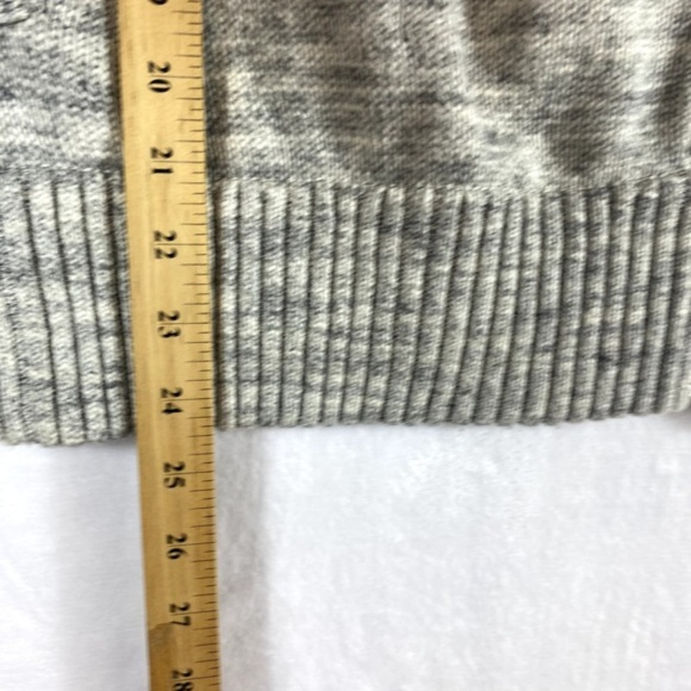 2/$30 Banana Republic Sweater Vest Women Sz S Grey Knit Full Zip 100% Cotton - Picture 7 of 11